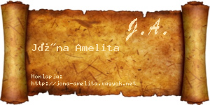 Jóna Amelita névjegykártya